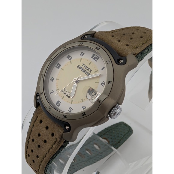 VTG 2002 Timex Expedition Watch Women 30mm‎ Case Brown Band- New BAttery main image 7